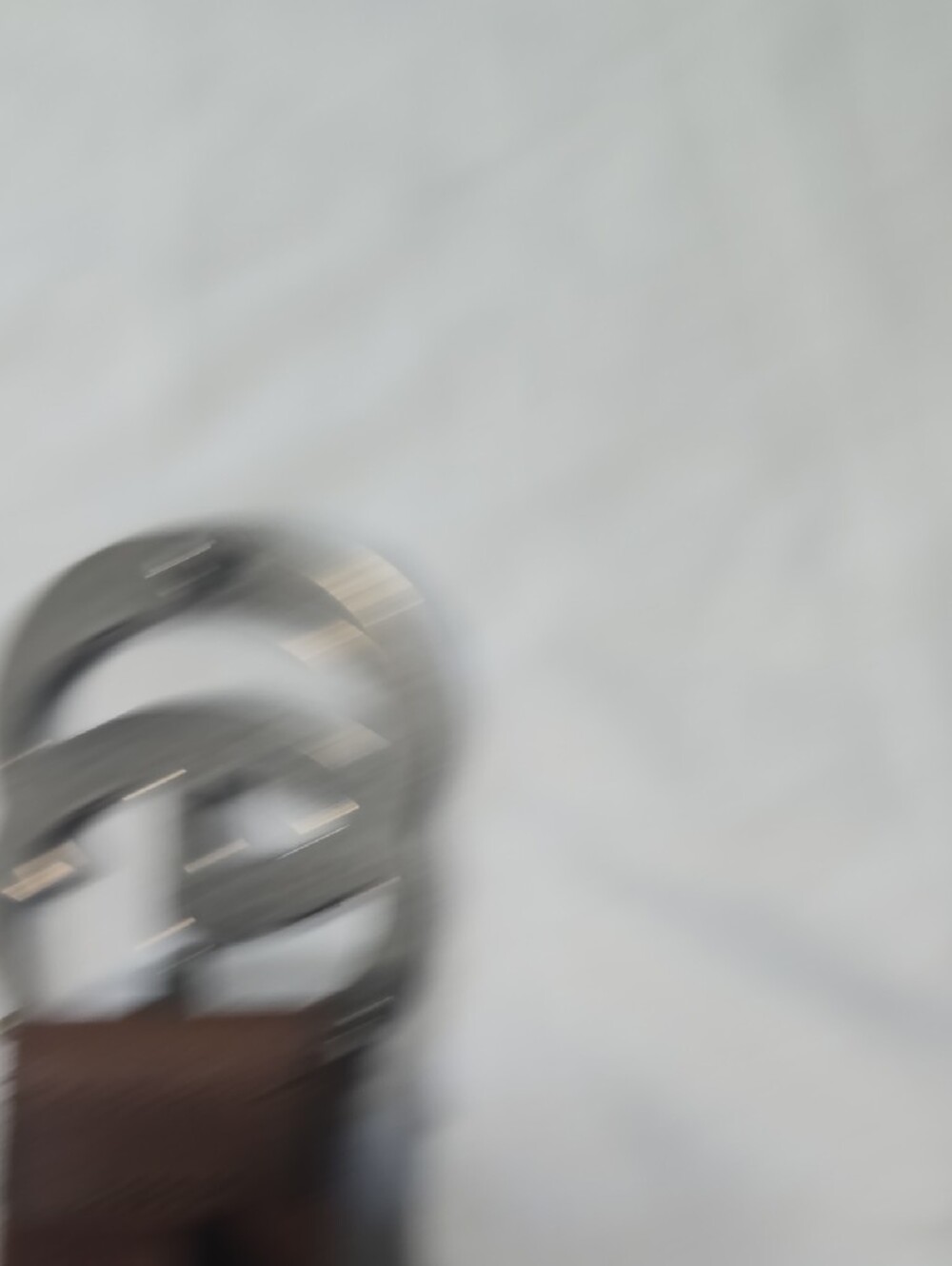 Gucci Brown Leather Belt with Gunmetal Double G Buckle - Picture 5 of 6